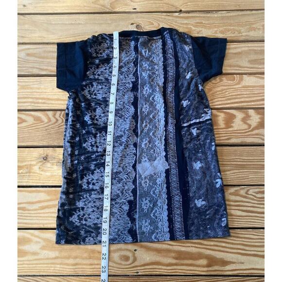 Diesel Printed Short Sleeve Top Size XS Women’s Black - Picture 8 of 9